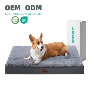 Umweltfreundliche Orthopädische Memory-Foam Hundebett-Matte Katzenbett mit Wasserdichtem Abnehmbarem Bezug Waschbar und Reisefreundlich - Product Image 1