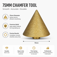 Fraise à chanfreiner professionnelle en diamant pour marbre, granit, carrelage céramique