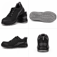 Bottes de travail anti-coupure avec embout en acier anti-perforation, semelle intermédiaire en acier, tige en maille respirante, doublure en maille, semelle extérieure en PU, toutes saisons