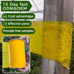 Cinta adhesiva amarilla personalizada de fábrica con adhesivo fuerte para un control eficaz de plagas agrícolas en varios tamaños - Product Image 1