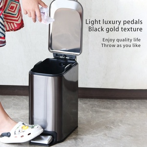 <span class=keywords><strong>Cubo</strong></span> de <span class=keywords><strong>Basura</strong></span> Metálico Estrecho de 6L Leasylife, <span class=keywords><strong>Cubo</strong></span> de <span class=keywords><strong>Basura</strong></span> Pequeño de Acero Inoxidable de <span class=keywords><strong>Doble</strong></span> Capa con Tapa - Product Image 3