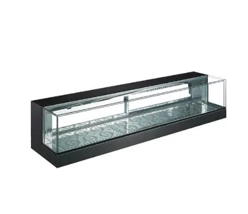 Glead Zwarte Kleur Multi-Size Specificaties Sushi Koeling Display Showcase Voor Restaurant