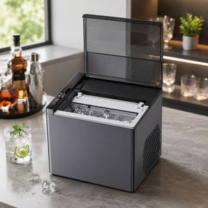 Machine à glaçons portable de comptoir, 12 kg/24 h, réservoir d'eau de 1,1 L, 9 glaçons par cycle, pour la maison, le restaurant, le bureau, le bar - Product Image 3