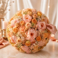 JFD Hochwertige Moderne Orange Künstliche Seiden-Hortensien-Rosen-Kugel Hochzeitstisch-Arrangement Anpassbare Größe
