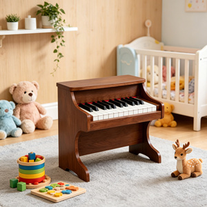 KEIRD Jouet en <span class=keywords><strong>bois</strong></span> Mini Piano 25 touches Clavier électronique en <span class=keywords><strong>bois</strong></span> Instrument <span class=keywords><strong>de</strong></span> clavier musical éducatif précoce pour enfants pour la <span class=keywords><strong>famille</strong></span> - Product Image 1