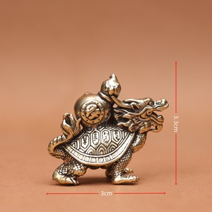 Figurines en laiton en gros : Ornements artisanaux pour la maison, représentant des tortues, des dragons et des gourdes – Cadeau idéal - Product Image 3