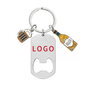 Nuevo Llavero de Acero Inoxidable con Colgante Personalizable para Regalo del Dí<span class=keywords><strong>a</strong></span> del Padre, Abridor de Botellas de Cerveza - Product Image 5