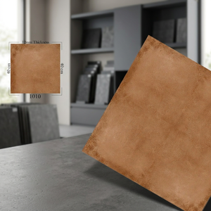 Carreaux de sol en porcelaine émaillée numérique HD beige 40x40cm, résistants, pour extérieur, immeubles de bureaux - Product Image 1
