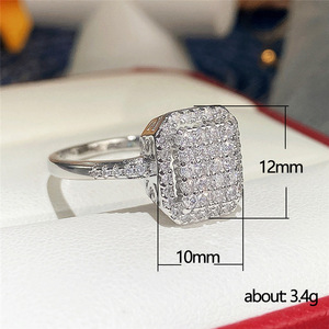 Anello in Rame Placcato Argento con Zirconi, Gioiello Delicato da Donna, Vendita Calda - Product Image 3