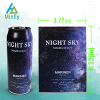 Étiquettes thermorétractables personnalisées pour canettes de bière et bouteilles en aluminium 12 OZ, 16 OZ, 500 ml, 330 ml, PVC, PETG, OPS pour boissons