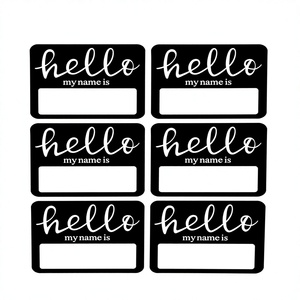 240 Pezzi di Etichette Adesive Rettangolari 'Hello <span class=keywords><strong>My</strong></span> Name Is' con Pennarello Nero per Casa, Scuola, Conferenze, Ufficio - Product Image 1