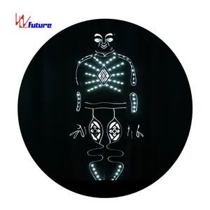 DJ disco party LED costume supplies festival ballroom dance clothes Men robot colorful LED lights luminous costume