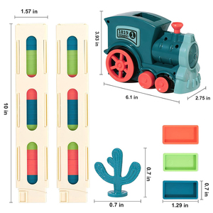 Ensemble de construction de blocs de dominos automatiques en plastique pour enfants, jeu créatif éducatif, train de dominos - Product Image 5