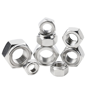 Eight Directions Stainless Steel Hex Locking Nut M5 M6 M8 M10 Grade B A2-70 Bright Finish Fitness Equipment - Product Image 1