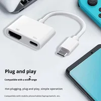 Cable USB C a Adaptador 4K 30Hz con USB 3.0 y Revestimiento de PVC para Proyector, Monitor, Computadoras de Oficina y Compras Empresariales