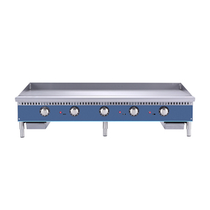 Commercial Kitchen Equipment Factory 25mm Grillage 60 Inches <b>Thermostat</b> <b>Control</b> Gas Griddle Teppanyaki Fried Meat Griddle KB-G60 - Product Image 1