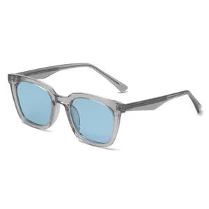 Toptan yaz kore güneş gözlüğü erkekler-Kare güneş gözlüğü erkekler yüksek kaliteli kore TR90 sıcak asetat bayan güneş gözlüğü polarize uv400 yaz