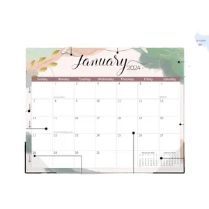 2023 2024 Wall Calendar Inglês Schedule Desk Calendar Printing