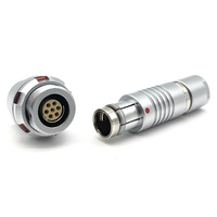 Connecteur auto-bloquant à poussoir métallique 5 broches EX-PRO série 1F S20F/S21F/S22F mâle demi-lune étanche IP65 aérospatial