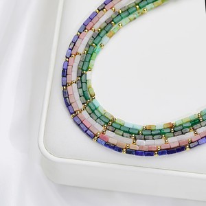 Nuovo distanziatore in pietra naturale lapislazzuli <span class=keywords><strong>collana</strong></span> di perline in acciaio inossidabile alla moda Rhodonite gioielli in rilievo <span class=keywords><strong>per</strong></span> le donne regalo <span class=keywords><strong>per</strong></span> <span class=keywords><strong>lei</strong></span> - Product Image 1
