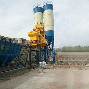 75 m3/h Hochwertige mobile kunden spezifische Mischa nlage Einfach zu bedienende kompakte Fabrik beton anlage - Product Image 3