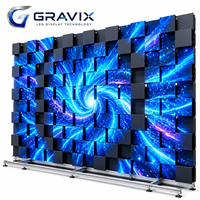 Écran d'affichage LED matriciel mécanique dynamique personnalisé, panneau mural LED 3D mobile pour événements scéniques