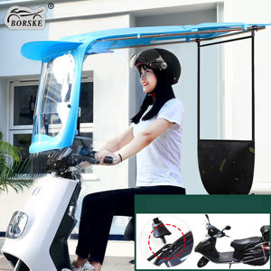 Auvent de protection intégral personnalisé <span class=keywords><strong>pour</strong></span> vélos électriques, pare-soleil extérieur coupe-vent, abri de pluie <span class=keywords><strong>pour</strong></span> motos et scooters, parapluie robuste - Product Image 3