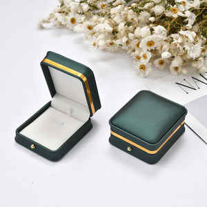 Premium Green <b>Jewelry</b> Box for Necklace/Pendant, Luxury Gold Edge <b>Jewelry</b> <b>Storage</b> Case, Perfect Gift Packaging for Mother's Day - Product Image 1
