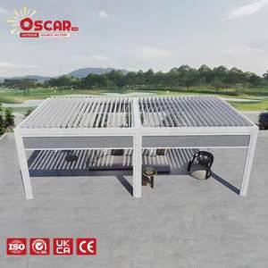 Toldo de Aluminio Abatible para Terraza y Pabellón Exterior con Diseño Moderno y Estructura Tipo Pérgola Retráctil - Product Image 1