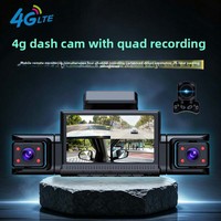 Caméra embarquée GPS 4G pour flotte, 4 canaux, 360° °   Caméra de véhicule avec écran tactile de 3 pouces et surveillance à distance pour les flottes de véhicules et toutes les voitures