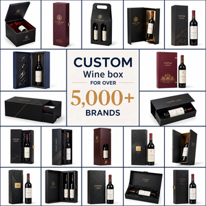 Boîte à fermeture magnétique personnalisée avec insert en mousse, emballage en papier rigide écologique pour la présentation de cadeaux de vin de luxe - Product Image 3