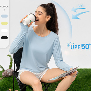 Sudadera con capucha <span class=keywords><strong>de</strong></span> protección solar UPF 50 + para <span class=keywords><strong>mujer</strong></span>, camisa <span class=keywords><strong>de</strong></span> manga larga para el Sol, para senderismo y rendimiento al aire libre - Product Image 1