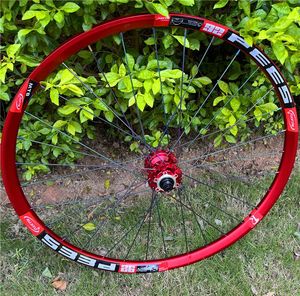 <span class=keywords><strong>VTT</strong></span> RUJIXU 26/27.5/ <span class=keywords><strong>29</strong></span> pouces Six trous frein à disque roues de vélo 32 trous jante rouge arc-en-ciel rayons alliage d'aluminium montagne roues - Product Image 4