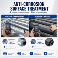 Poste de Luz Solar para Exteriores, Octagonal, de Acero Galvanizado en Caliente, de 4m-12m, con Brazo Simple o Doble, para Carreteras y Autopistas