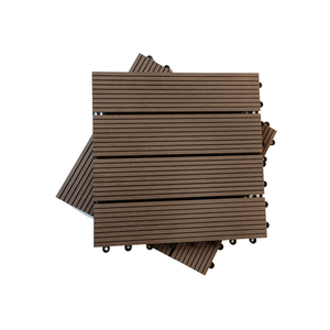 300*300mm DIY Outdoor Decking Fliesen <span class=keywords><strong>Interlocking</strong></span> Wasserdichter Garten WPC Boden Quadrat Anti-Rutsch-Design Holz Kunststoff 22mm Dicke - Product Image 6