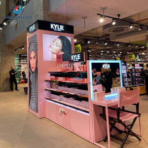 Tủ trưng bày mỹ phẩm màu hồng có gương - Product Image 2