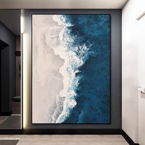 Pintura al Óleo Abstracta Pintada a Mano, Enmarcada, Moderna y Minimalista, Decoración de Pared para Sala de Estar o Sofá - Product Image 4