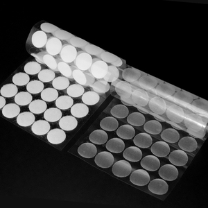 Gran oferta, transparente, blanco, redondo, ajustable, impreso, resistente, autoadhesivo, puntos traseros, cinta circular, rollos de logotipo, gancho y punto de bucle - Product Image 5