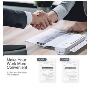 Imprimantes portables sans fil <span class=keywords><strong>pour</strong></span> les voyages, <span class=keywords><strong>imprimante</strong></span> thermique compatible avec iOS, Android, ordinateur <span class=keywords><strong>portable</strong></span>, bureau, maison, école, <span class=keywords><strong>imprimante</strong></span> mobile sans encre - Product Image 4