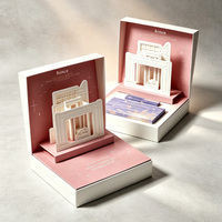 Caixa de Presente Personalizada 3D Luxuosa com Tampa Flip-Top Ecológica Biodegradável com Fechamento Magnético em Formato de Livro para Cosméticos, Cuidados com a Pele e Lembranças