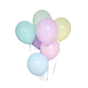 중국 100 pcs 헬륨 라운드 12 "파스텔 컬러 블루 핑크 퍼플 Ballon 글로브 12 인치 12 인치 마카롱 마카롱 컬러 라텍스 풍선