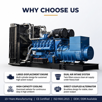 Générateur diesel à bon prix 1250 kVA 1000 kW triphasé 400 V 50 Hz pour chantiers de construction, usines, aéroports, hôpitaux, certifié ISO CE
