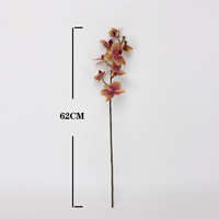 Vente en gros 8 têtes petite taille papillon orchidée vraie touche fleur artificielle pour la décoration de la maison