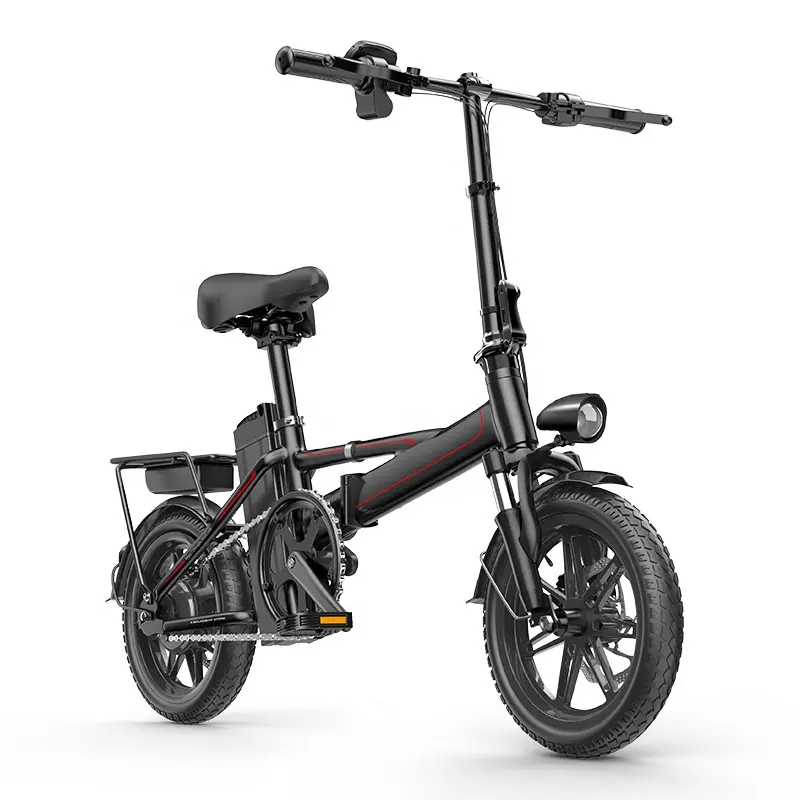 Mini vélo électrique pliable de 14 pouces, suspensions, avec batterie au Lithium