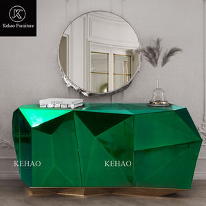 ตู้เก็บของด้านข้างสำหรับห้องครัวหรูหราปรับแต่งได้เฟอร์นิเจอร์ตู้ตู้ตู้อเมทิสต์หรือสีมรกตโต๊ะบุฟเฟต์ - Product Image 4