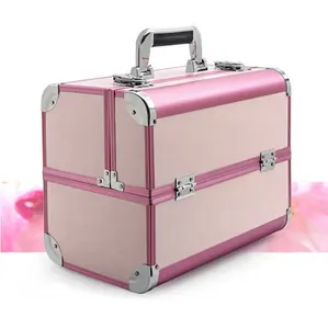 Kit de pedicura Caja organizadora de maquillaje, organizador de maquillaje  portátil, caja de herramientas de viaje, caja de cosméticos portátil, bolsa