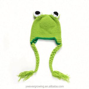 หมวกบีนนี่สำหรับเด็กหมวกไหมพรมถักสำหรับฤดูหนาวทำด้วยมือ - Product Image 2