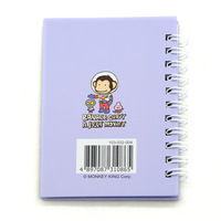 Cuaderno Espiral A4/A5/A6 con Tapa Dura de Mono Adorable, Portátil, con Líneas Horizontales, Simple, de Bolsillo, Papel Escolar, Impresión de Alta Calidad