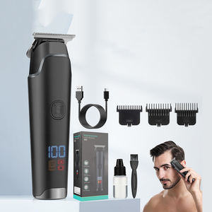 <span class=keywords><strong>Tondeuse</strong></span> à <span class=keywords><strong>cheveux</strong></span> électrique professionnelle silencieuse en acier inoxydable, rechargeable par USB, écran LCD, sans fil, pour barbier/barbe, usage domestique, sur batterie - Product Image 3