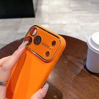 Coques de téléphone en silicone liquide à grande fenêtre pour iPhone 17 Pro Max 17 Air 16 15 14 13 12 avec protection d'objectif d'appareil photo